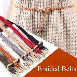 mildred decoración trenzada cinturones wild pin hebilla cinturón tejido a mano mujer casual retro delgado niñas cintura/multicolor (7)