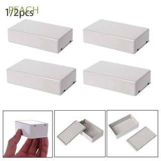 peach 1/2pcs 8 tamaños impermeable cubierta proyecto blanco/gris cajas electrónica proyecto caja de plástico abs diy caliente de alta calidad instrumento caso