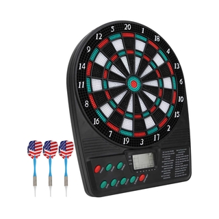 W✧✧Electronic Dartboard Game Set, LCD Display Automatic Scoring Dart Plate,