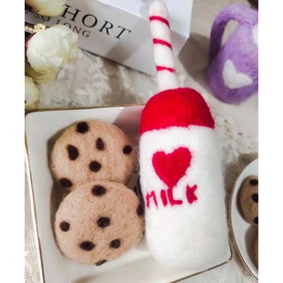 quella DIY Baby Wool Felt Milk Bottle+Cookies Decorations Newborn Photography Props Infant Photo Shooting Accessories Home Party Ornaments (7)