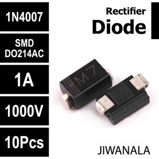 1n4007 4007 1A 1000V rectificador diodo M7 SMA SMD DO214AC diodo