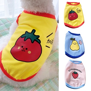 andfindgi.mx Pet Vest Cartoon Fruit Pattern Cosplay Lovely Pet Dog Cats Sleeveless T-shirt Clothes for Casual
