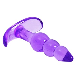 Silicone Anal Butt Plug G-Spot Stimulation Suction Cup Jelly Dildo Anal Sex Toys
