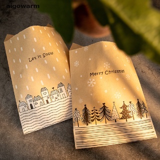 aigowarm 24sets craft navidad papel kraft bolsas de regalo fiesta favor paquete de embalaje conjunto mx