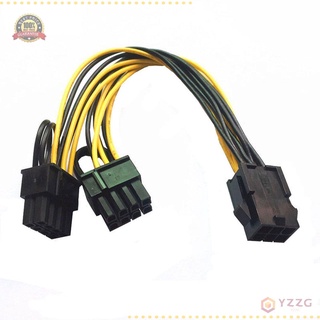 [0906] Cable convertidor de alimentación PCI Express de 6 pines a doble 8 pines macho PCI Express 20 cm