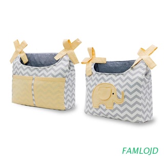 famlojd - bolsa de almacenamiento para cuna de bebé (2 unidades), organizador colgante, cuna, care essentials, bolsillo para pañales
