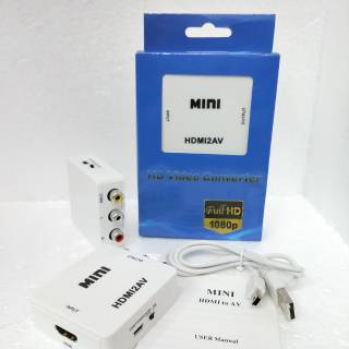 Mini caja HDMI2AV/HDMI a AV RCA convertidor/MINI HDMI2AV/RCA convertidor adaptador