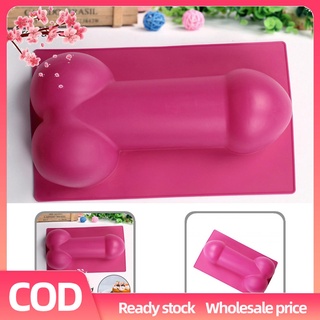 moreorders Silicone Candy Mold Penis Shaped Cake Mold Decor Leak-proof for Home