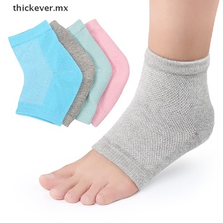 【well】 Colorful Cotton Socks Anti Cracking Heel Pads Soft Silicon Foot Protection MX