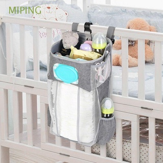 MIPING Durable Hanging Storage Bag Multi-function Nappy Organizer Pocket Crib Bed Diaper Pocket Portable New Nappy Bag Breathable Bedding Nursing