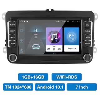 Android 10.1 Para VW/Volkswagen Asiento Skoda Golf Passat 1G + 16G Bluetooth WiFi GPS Multimedia Reproductor De Radio De Coche 2 Din 7 Pulgadas (1)