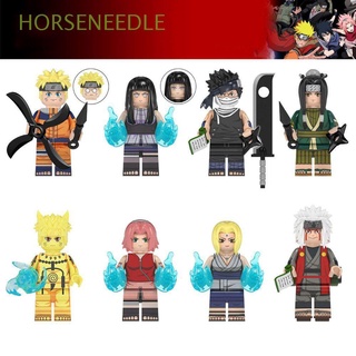 horseneedle creatividad montar modelo para niños regalo ladrillos juguetes narutos bloques anime de dibujos animados diy mini bloques hyuga hinata plástico juguetes educativos bloques de construcción