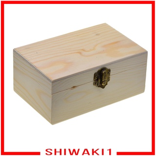 [SHIWAKI1] Caja de madera grande de almacenamiento de madera lisa joyero caja con tapa cerradura 150x98x69mm