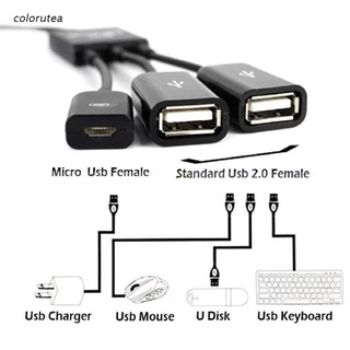 col 3 en 1 cable concentrador usb rápido cable de carga multifunción 3 puertos universal para smartphone tablet, adaptador micro usb otg