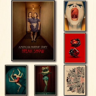 42 diseños Show de TV Horror Story Kraftpaper póster de arte pintura de lujo pegatina de pared para café casa Bar