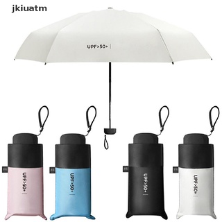 jkiuatm mini 5 plegable compacto super a prueba de viento anti-uv lluvia sol viaje paraguas portátil mx