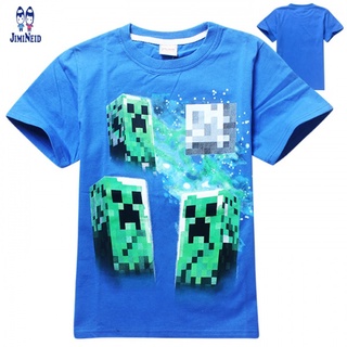Nueva camiseta de manga corta Minecraft ChildrensTTshirt Unisex niños CottonTTshirt Top