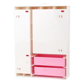Tres puertas rosa moderno armario juego conjunto para muebles Barbi puede poner zapatos