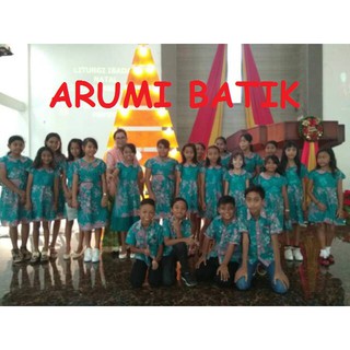 Venta al por mayor Batik uniformes para niñas niños PAUD Kindergarten escuela primaria de la escuela media niño ABG