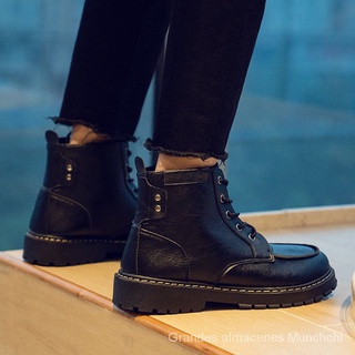 Dr. Martens botas de estilo británico para hombres nuevos zapatos de cuero de alta calidad de moda versátil estilo coreano de Otoño de ocio de los hombres K21g