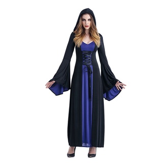 halloween cosplay disfraces de moda mujeres disfraz de bruja traje vestido de vampiro con capucha ropa disfrazada fiesta en casa celebrar celebrar (3)