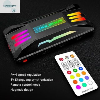 COOLMOON RGB Controlador 4Pin PWM 5V 3Pin ARGB Ventilador PC Caso Mando A Distancia (6)