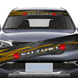 130x21cm Modificado Frontal Coche Reflectante Parabrisas Pegatinas Auto Para Suzuki Swift SX4 Alto Alivio Jimny Samurai Vitara (5)