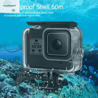 60m Underwater Waterproof Case Protective Shell for Gopro Hero 8 Black