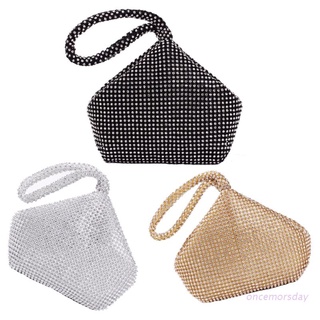 once Women's Triangle Glitter Purse Vintage Clutch Evening Bags Bridal Wedding Party Prom Handbags (1)