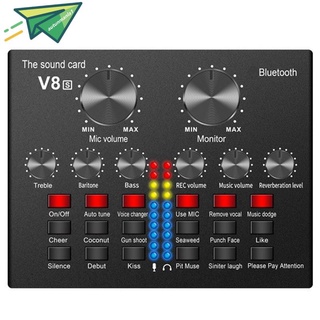 V8S tarjeta De sonido Bluetooth externa Para teléfono inteligente/Smartphone con Cambiador De Voz
