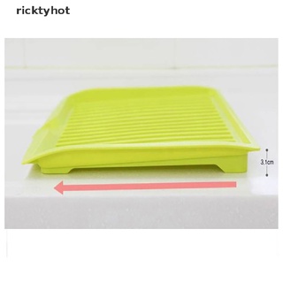 rikt kitchen cubertería filtro placa de plástico escurridor de platos bandeja tazón platos estante de drenaje.