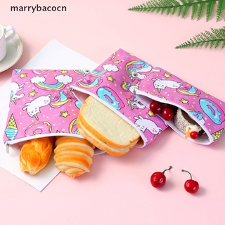 marrybacocn 3pcs snack bag envolturas de alimentos sandwich almuerzo impermeable bolsa reutilizable almacenamiento de alimentos mx