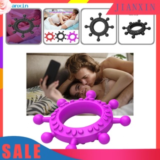 <jianxin> Solid Color Foreskin Ring Penis Foreskin Delay Ring Easy to Use for Male Masturbators
