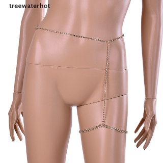【Treewaterhot】 Sexy Women Crystal Harness Belly Waist Chain Necklace Bikini Leg Chain Jewelry MX