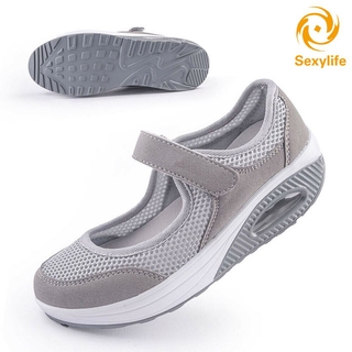 SL Mujer Confort Caminar Enfermera Zapatos Antideslizante Transpirable Cuñas Zapatilla De Deporte Para Fitness