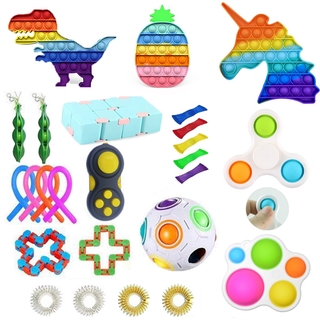20 estilos TOP Fidget juguetes conjunto de mármol alivio regalo para niños sensorial antiestrés