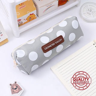 1PCS Small Fresh Square Lattice Dots Pencil Case Office Material Bag Stationery School And P2S2