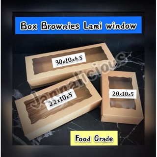 Brownies Kraft - caja de laminación (30 x 10 x 4,5 cm, 12 unidades)