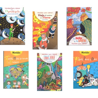 El Principito + Julio verne Libros de Mandalas Infantiles para Colorear Paquete