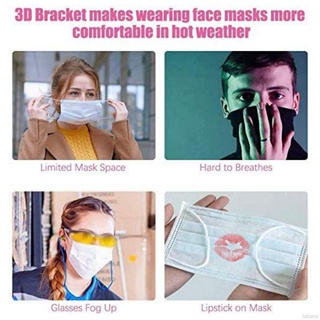 Máscara de cara interior marco de apoyo casero máscara de tela fresco soporte de silicona más espacio para una respiración cómoda lavable reutilizable (2)