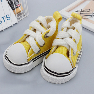 [deseo] 1 par de zapatos de 5 cm exquisita mano de obra de tela de moda muñeca zapatos de lona para regalo (2)