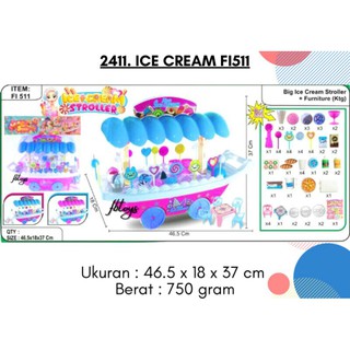 Juguetes para niños helado F1511/carro de empuje venta de helado