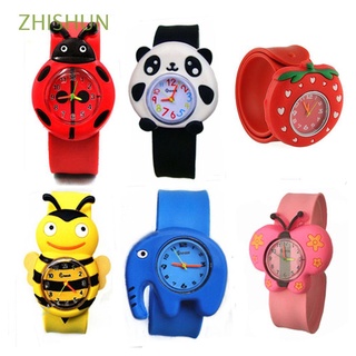 zhishun 3d relojes de pulsera de cuarzo slap relojes de pulsera de silicona bebé regalos de dibujos animados reloj niños niños/multicolor