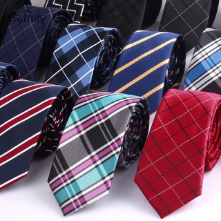 6 cm de ancho para hombre lazos nuevos cuadros corbatas corbatas gravata jacquard tejido slim tie business boda raya cuello lazo para hombres