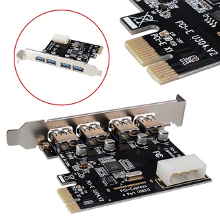 Adaptador De Tarjeta De Expansión PCI-E A USB 3.0 HUB Express De 4 Puertos 5 Gbps Velocidad DySunbeymall (1)