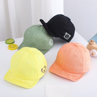 Bebé niñas niños sombreros verano oso diseño Macaron Color gorra niños pato lengua sombrero de béisbol (1)