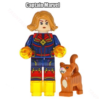 Compatible con figuras Lego capitán Marvel Super heroesMovie vengadores Endgame Carol Danvers Mini figuras bloques de construcción ladrillos juguete para niños regalos de cumpleaños Doctor Strange MiniFigures Legoing Superheroes juguete (4)