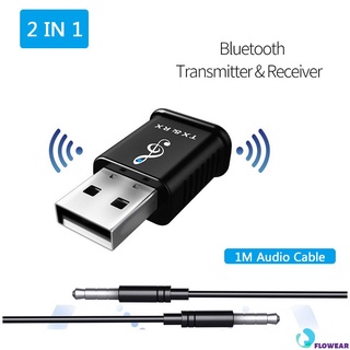 Nuevo Receptor Transmisor Bluetooth 2 En 1 V5.0 Adaptador De Audio Inalámbrico Para Coche flowear