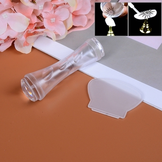 Dual end nail art stamper double head soft professional nail stamp clear silicon