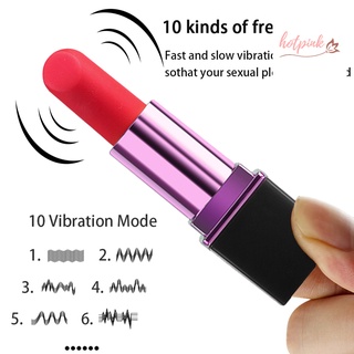hotpink lápiz labial forma USB carga 10 velocidades vibrador punto G estimulador mujeres juguete sexual